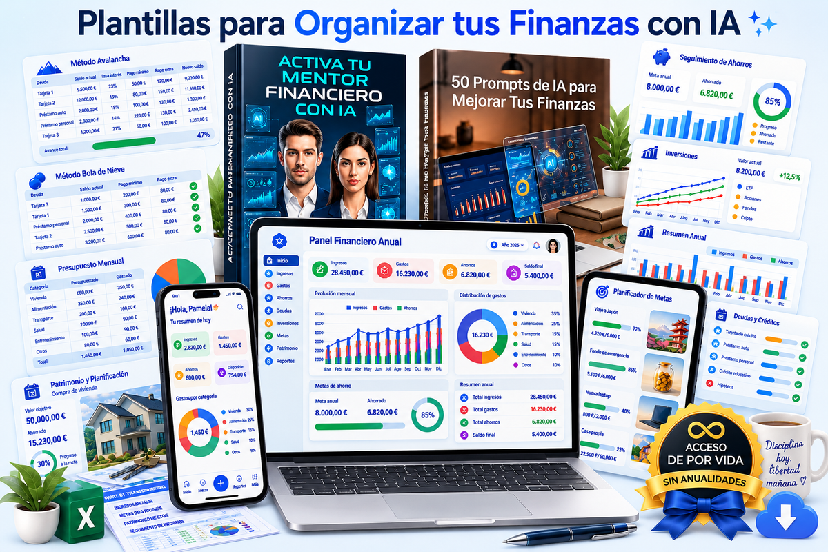 Sistema IA de Control Financiero Personal + 3 Bonos: Menos Deudas, Más Tranquilidad